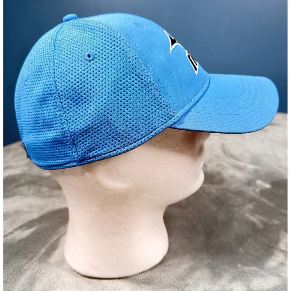 Mizuno Golf Hat Mens S/M Blue Mesh Back Snapback Performance Wear